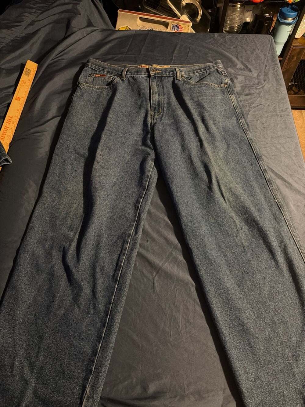 Chams Jeans Company Vintage Blue Denim Straight Leg Jeans Size 38
